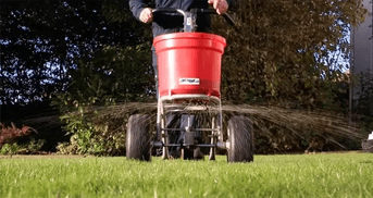 A image of a lawn that has air dots/indents on the lawn to let the lawn get some air into it, to breathe new life